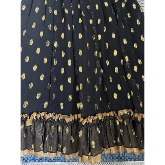 Marc Jacobs Vintage Dot Dress Women’s Size 2 Black Gold Knee Length Y2K - Picture 6 of 9